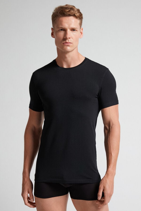 T-Shirt aus elastischer Superior-Baumwolle