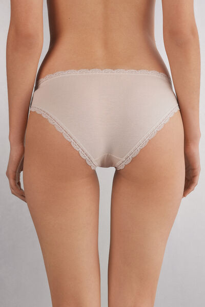 Culotte en coton et dentelle