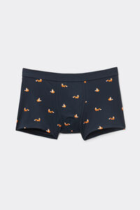 Cotton Boxers with Fox Print