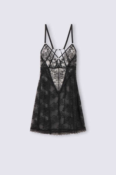 Intricate Surface Lace Babydoll