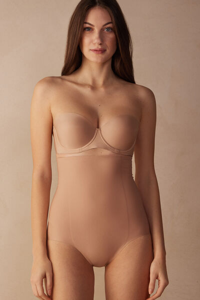 Culotte taille haute modelante en microfibre sans couture