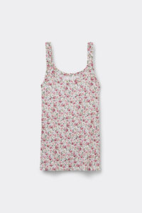 Майка из Модала в Рубчик Floral Romance