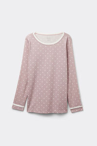 Maglia Manica Lunga in Cotone Soft Pois