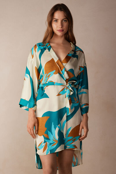 Summer Vibes Kimono van Viscose-Satijn