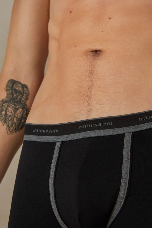 Stretch Supima® Cotton Boxer Shorts with Logo Detail