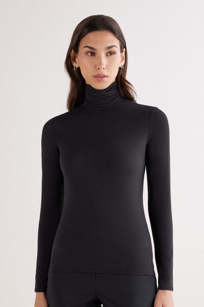 Maglia Collo Alto in Fresh Bamboo
