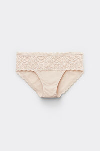 Slip aus Spitze und Baumwolle