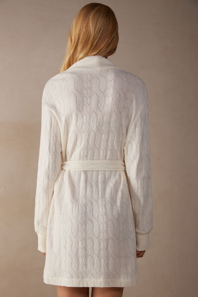 Lost in Fields Cable-Knit Dressing Gown