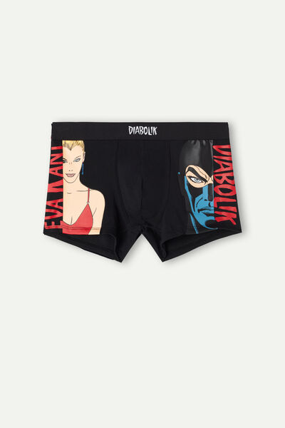 Boxershorts mit Print Diabolik und Eva aus elastischer Supima®-Baumwolle