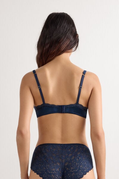 Tiziana Silk and Lace Triangle Bra