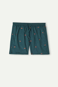 Clownfish-Embroidered Swim Shorts