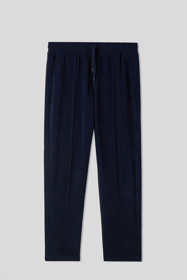 Pantalon long en chenille côtelée