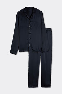 Long Silk Pyjamas With Piping