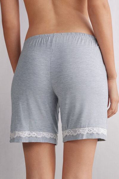 Modal Shorts with Lace Details