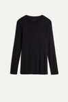 Long-Sleeved Round-Neck Ultralight Modal With Silk Top