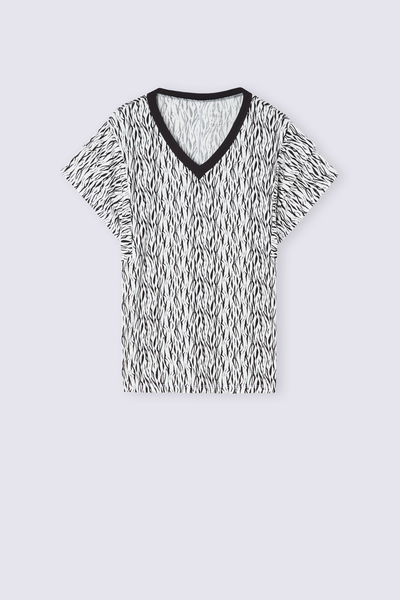 Go Animalier Short-Sleeved Viscose Shirt
