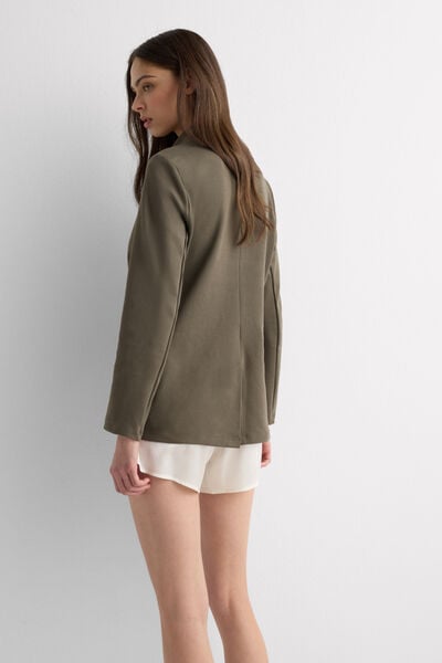 Veste en coton &eacute;pais avec bouton