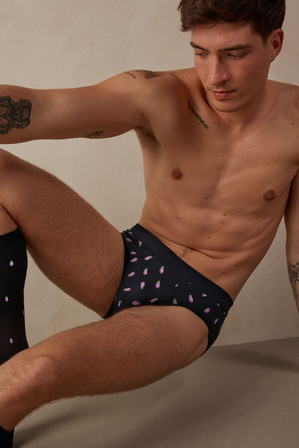 Stretch Supima® Cotton Aubergine Briefs