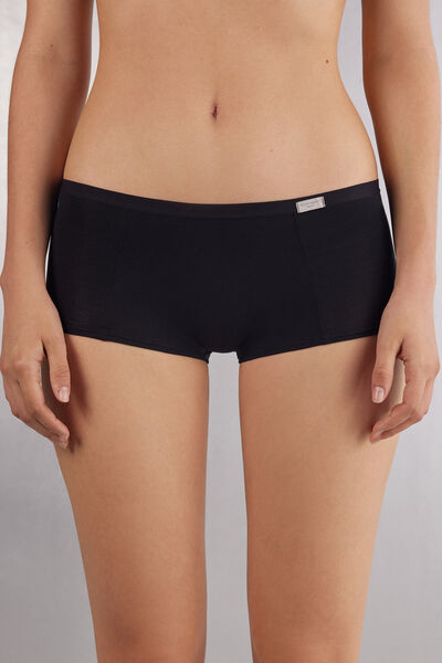 Natural Cotton Boy Short Panties