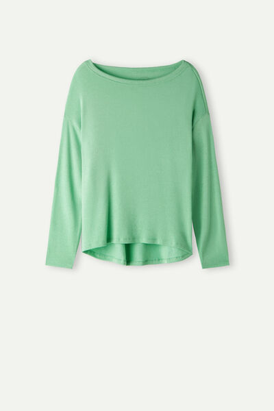 Maglia Manica Lunga in Modal Ultrasoft con Cashmere