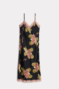 Dark Orchid Long Viscose Satin Slip
