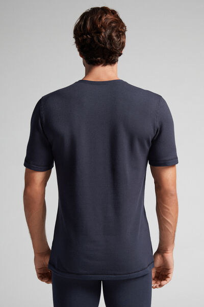 Short-Sleeve Modal-Cashmere Top