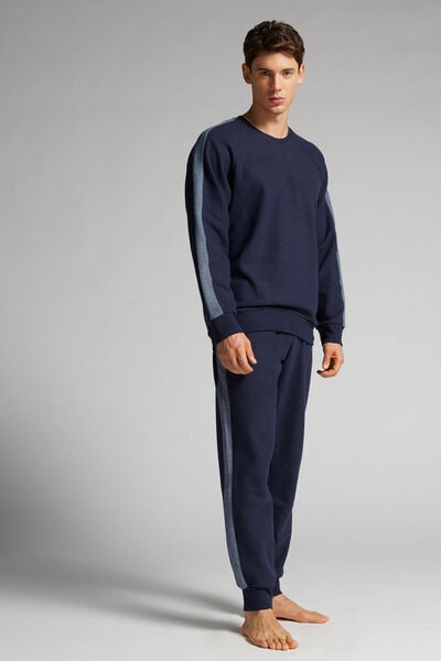 Full-Length Tricot Pyjamas with Side Strips