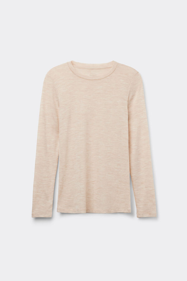Maglia Manica Lunga Girocollo 100% Lana Merino