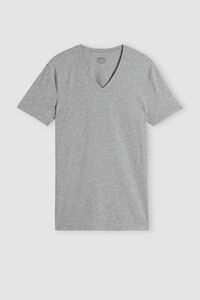 T-shirt z elastycznej bawełny Supima® z dekoltem w serek