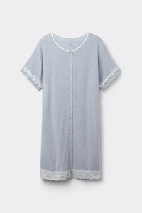 Button-Down Nightdress with Lace Details