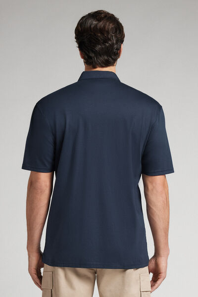 Polo de Manga Corta de Algodón Premium Mercerizado con Zipper