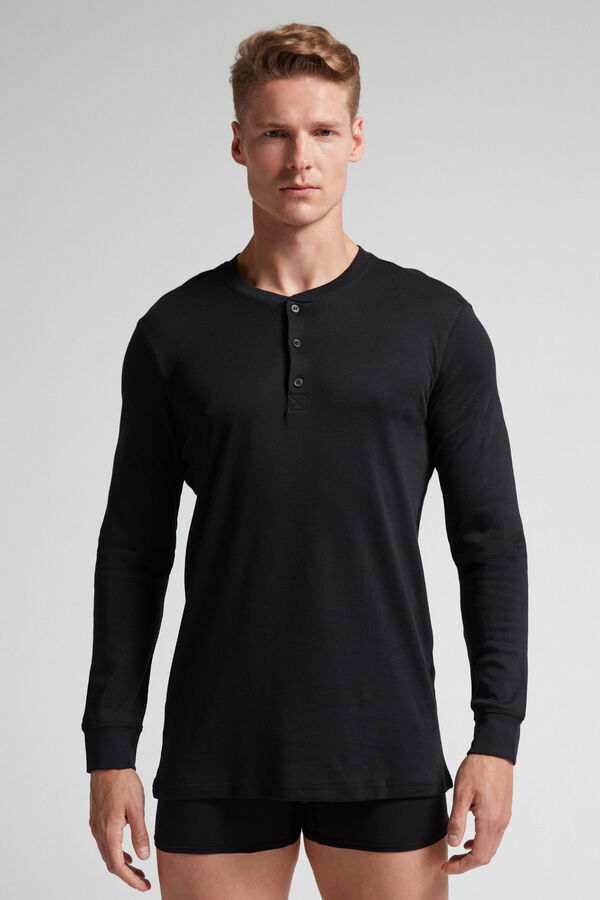 Long-Sleeve Top in Supima Interlock