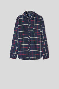 Camicia Fantasia Check in Tela Garzata