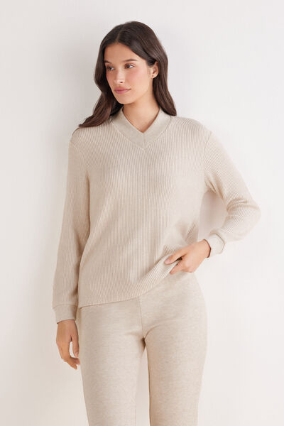 Maglia Scollo a V Soft Tricot