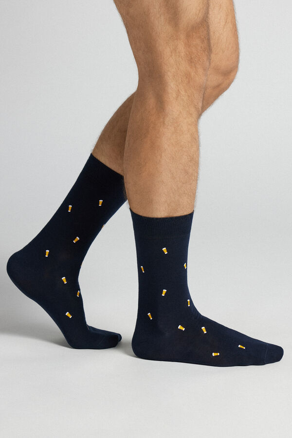 Short Patterned Cotton Socks