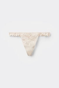 Pretty Flowers Thong with Side Straps