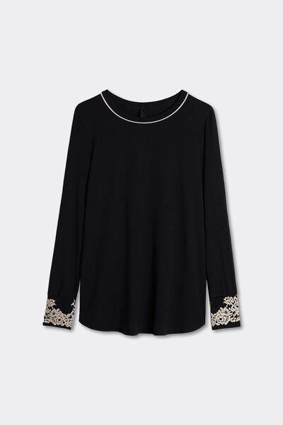 T-shirt manches longues en modal PRETTY FLOWERS
