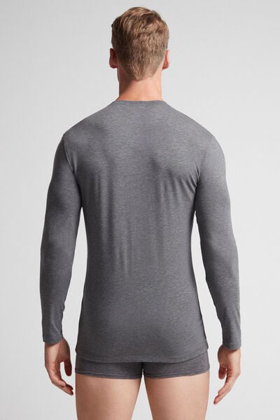Stretch Superior Cotton Long Sleeve Top