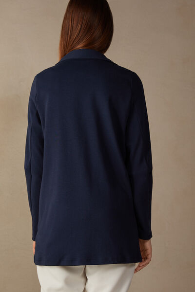 Cotton Interlock Buttoned Jacket