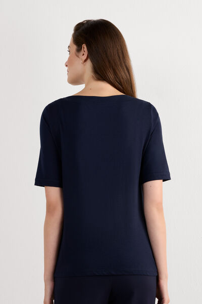 Maglia Manica Corta Scollo a Barchetta in Cotone Ultrafresh