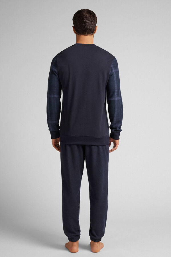 Check Pattern Tricot Full Length Pajamas