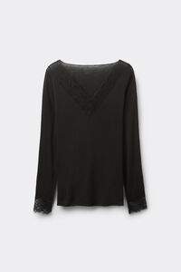 Modal Cashmere Ultralight Long Lace Shirt