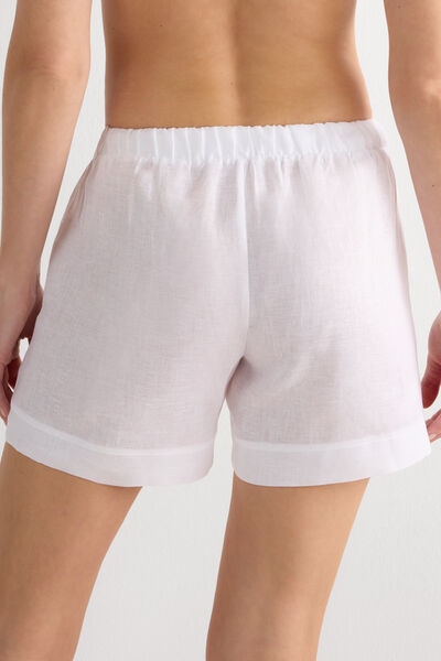 Pantaloncino in Tela di Lino The Pure Linen