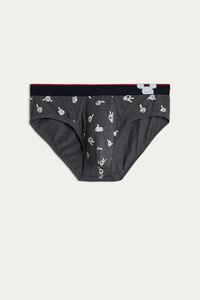 Mickey Hands Print Underwear in Stretch Supima® Cotton