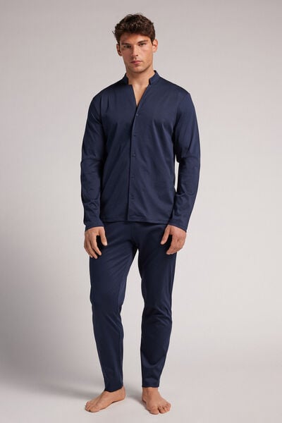 Full-Length Button-Up Cotton Pyjamas