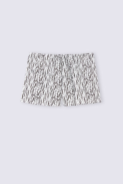 Go Animalier Viscose Satin Shorts