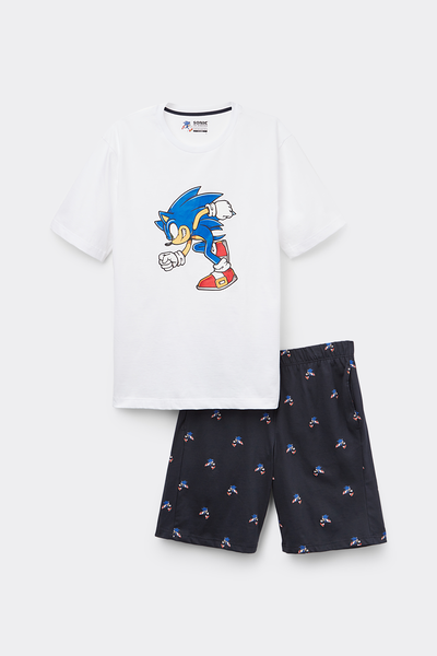 Short Cotton Sonic Print Pyjamas