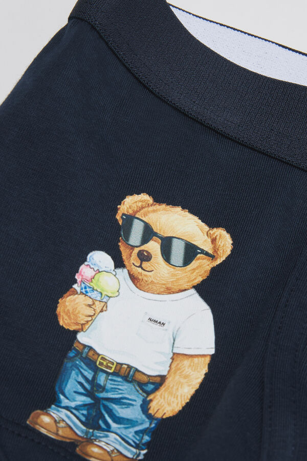 Boxer Bambino Cotone Superior Stampa Orso Ice Cream
