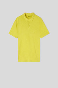 Polo-majica Washed Collection kratkih rukava od pamučne tkanine neujednačene pređe
