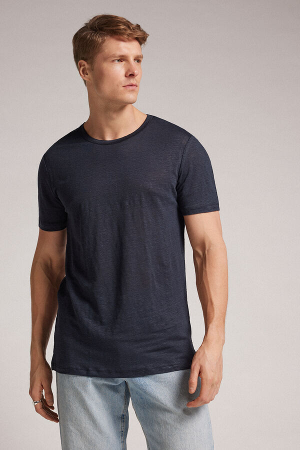 Short-Sleeved Linen T-Shirt